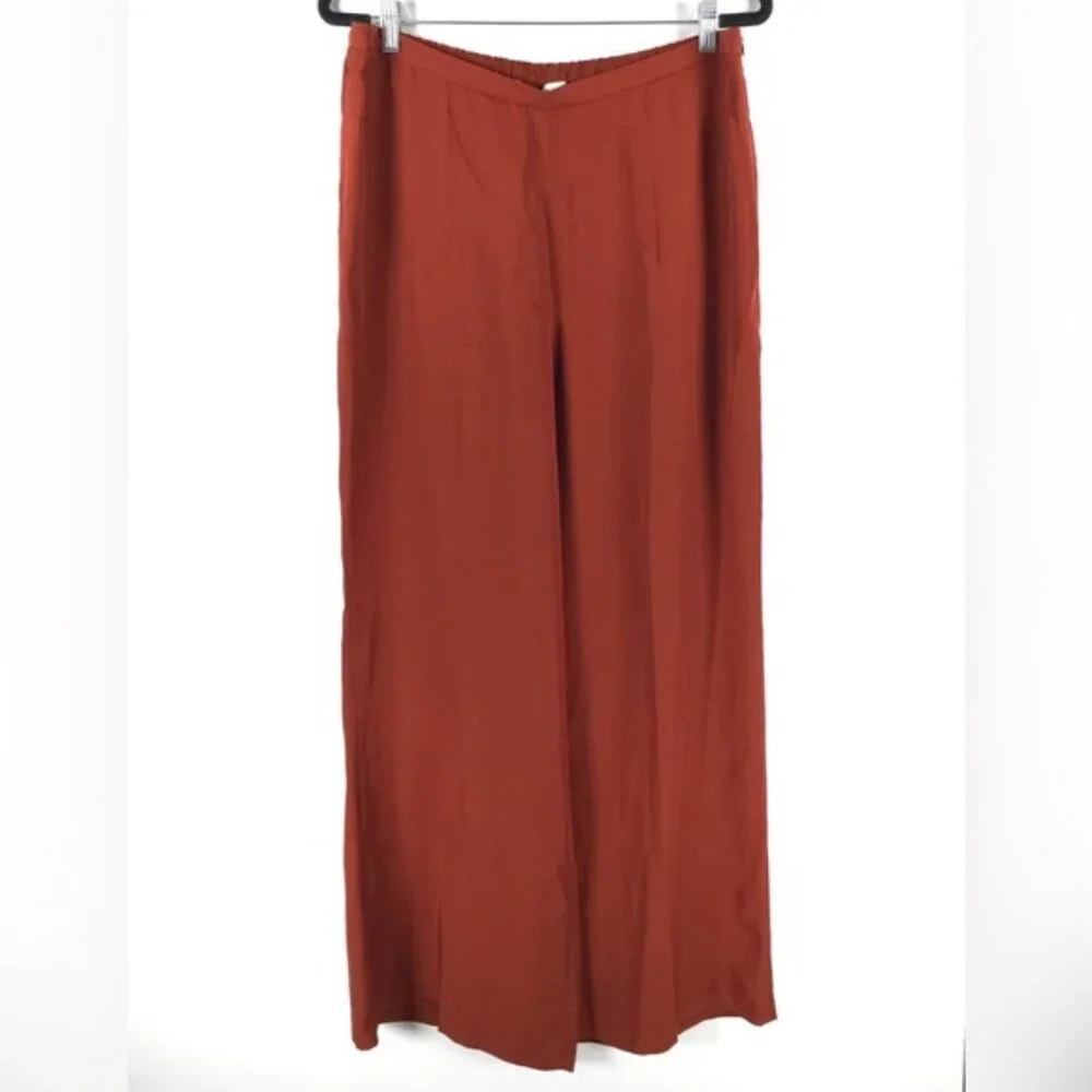 NWT ZARA Wide Leg Flowy Back Elastic Waist Pants Flying FabricCooper 9479/054 XL